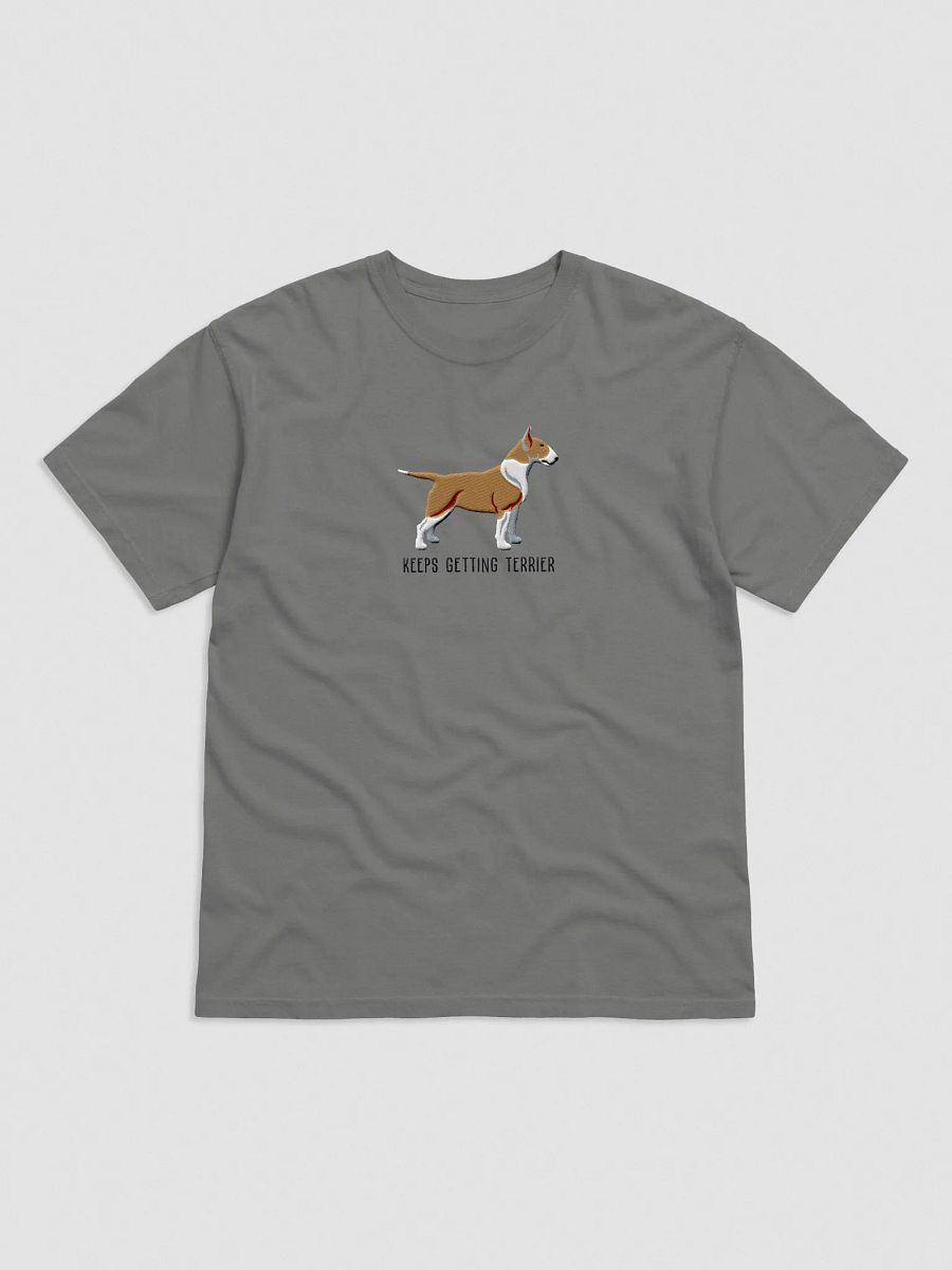 Keeps Getting Terrier T-Shirt(Embroidered) of an English Bull Terrier(Fawn) product image (3)