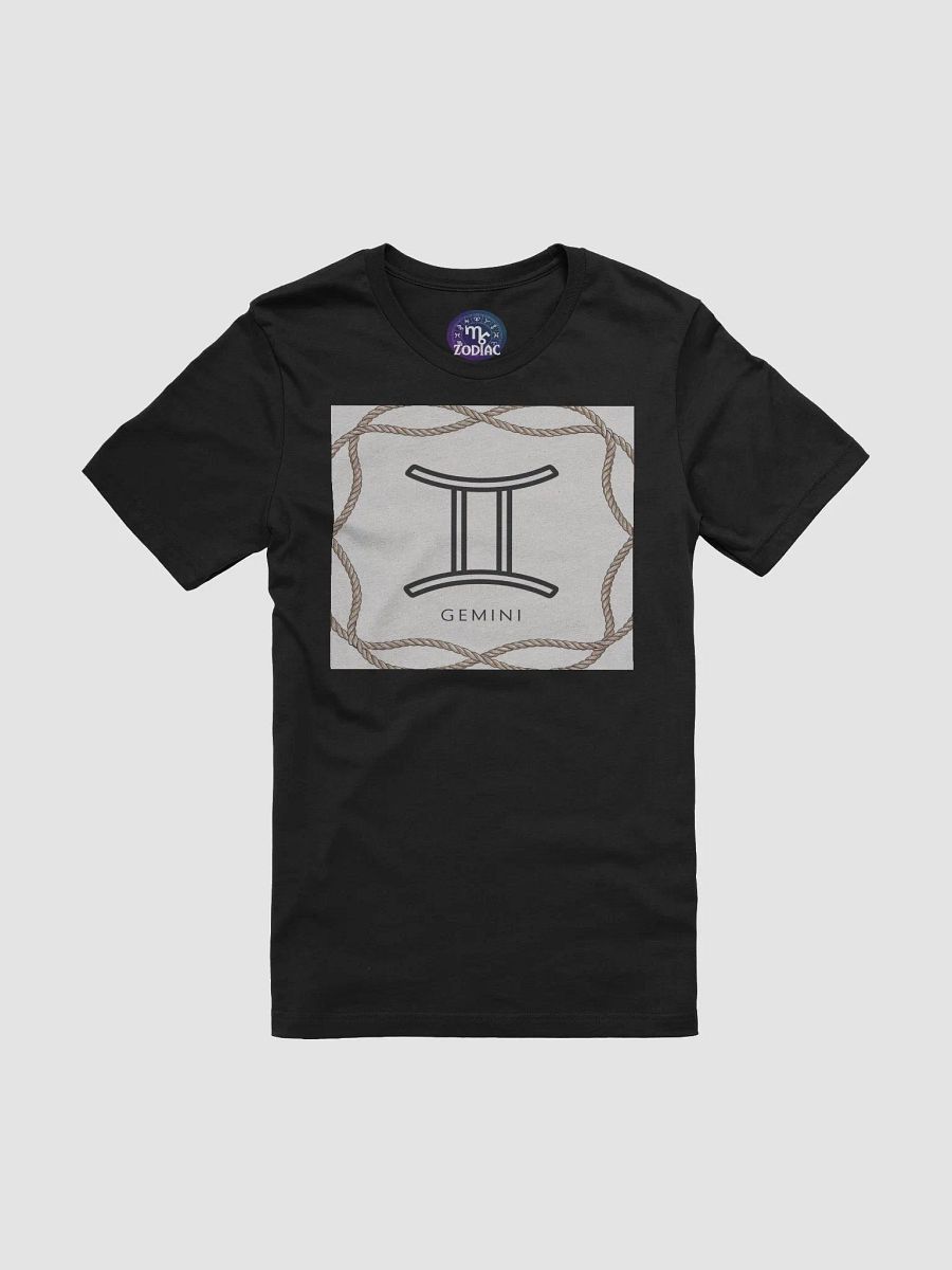 Unisex Gemini Zodiac T-Shirt - Minimalist Design with Rope Frame, Astrology Gift product image (3)