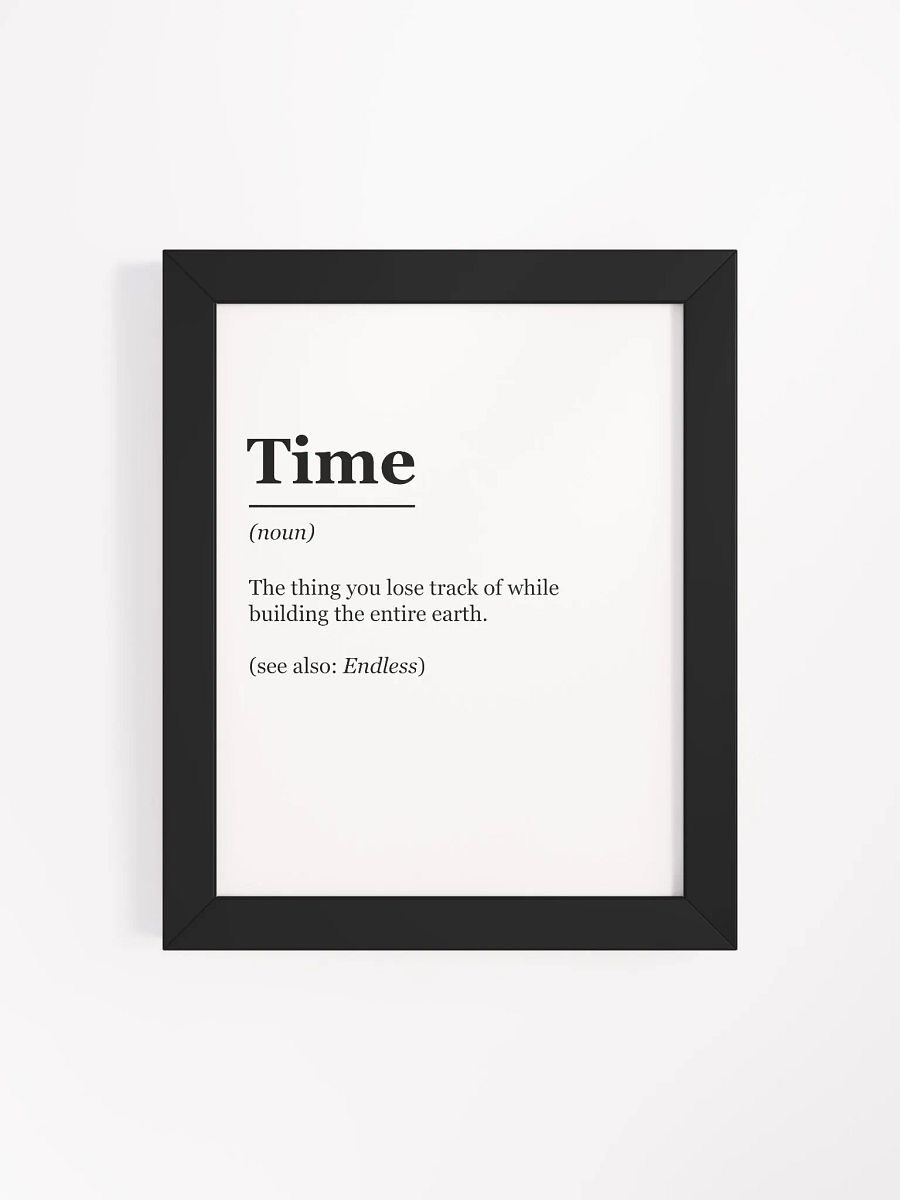 "Time: Defined" Framed Poster product image (4)