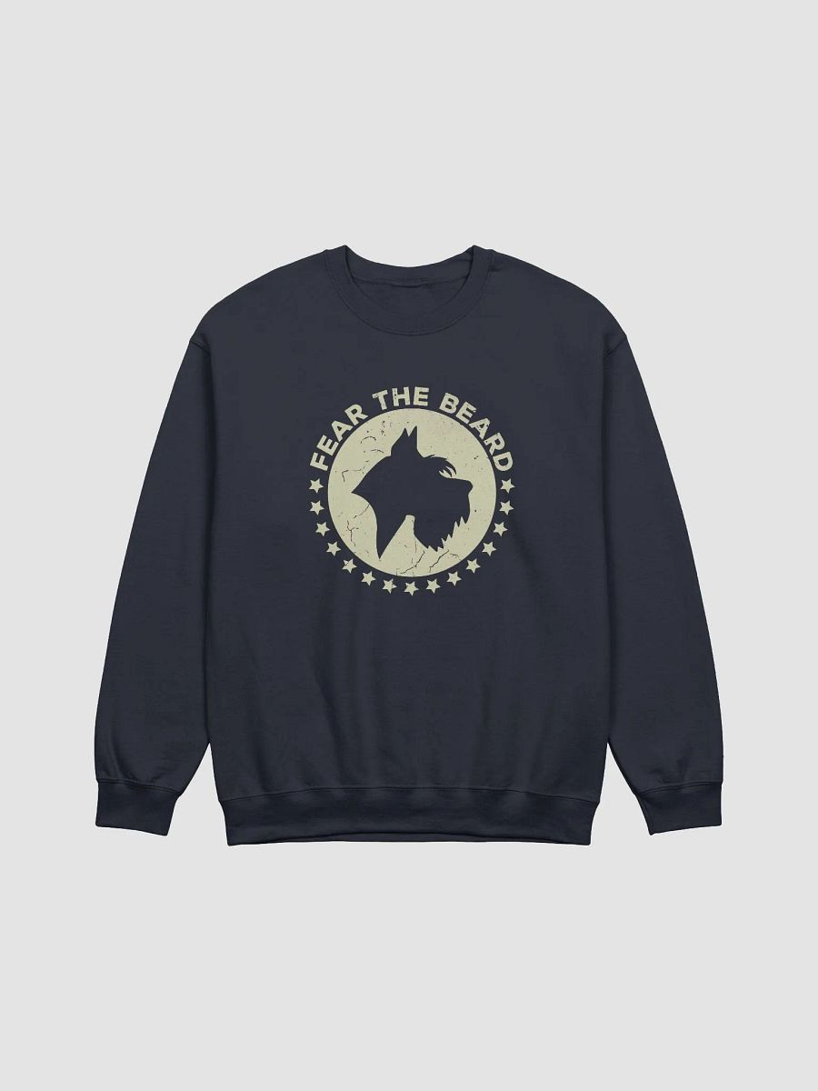Fear the Beard (White) Sweatshirt | Retro-Style Shirt for Schnauzer Dog Owners product image (13)