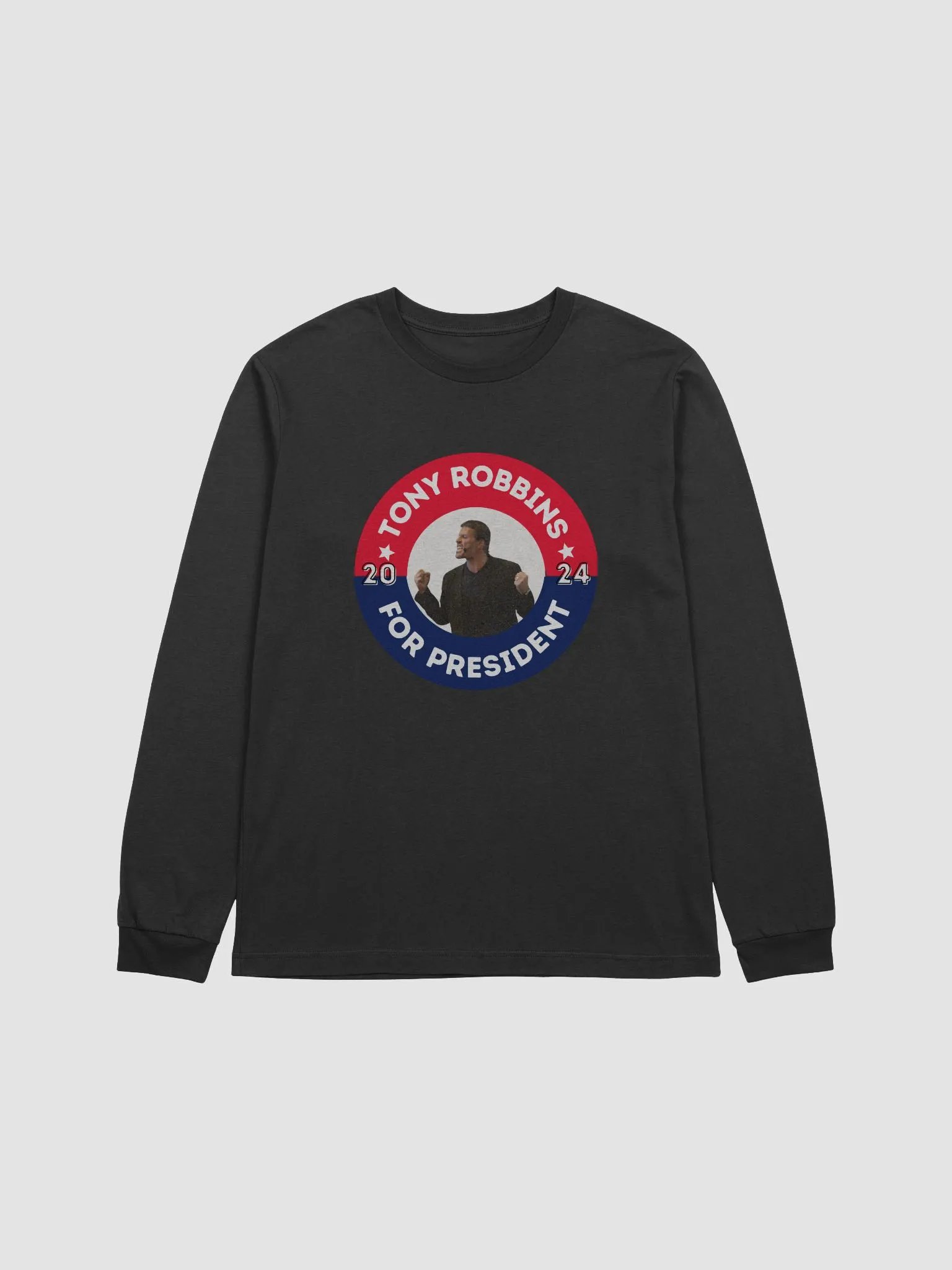 Tony Robbins for President 2024 Campaign Button Supersoft Long Sleeve Tee product image (1)