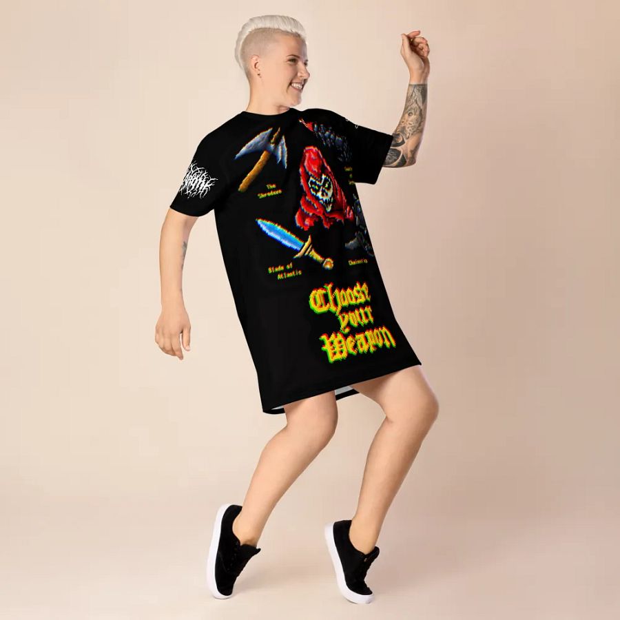 Choose Your Weapon Pixel-Art T-Shirt Dress product image (7)