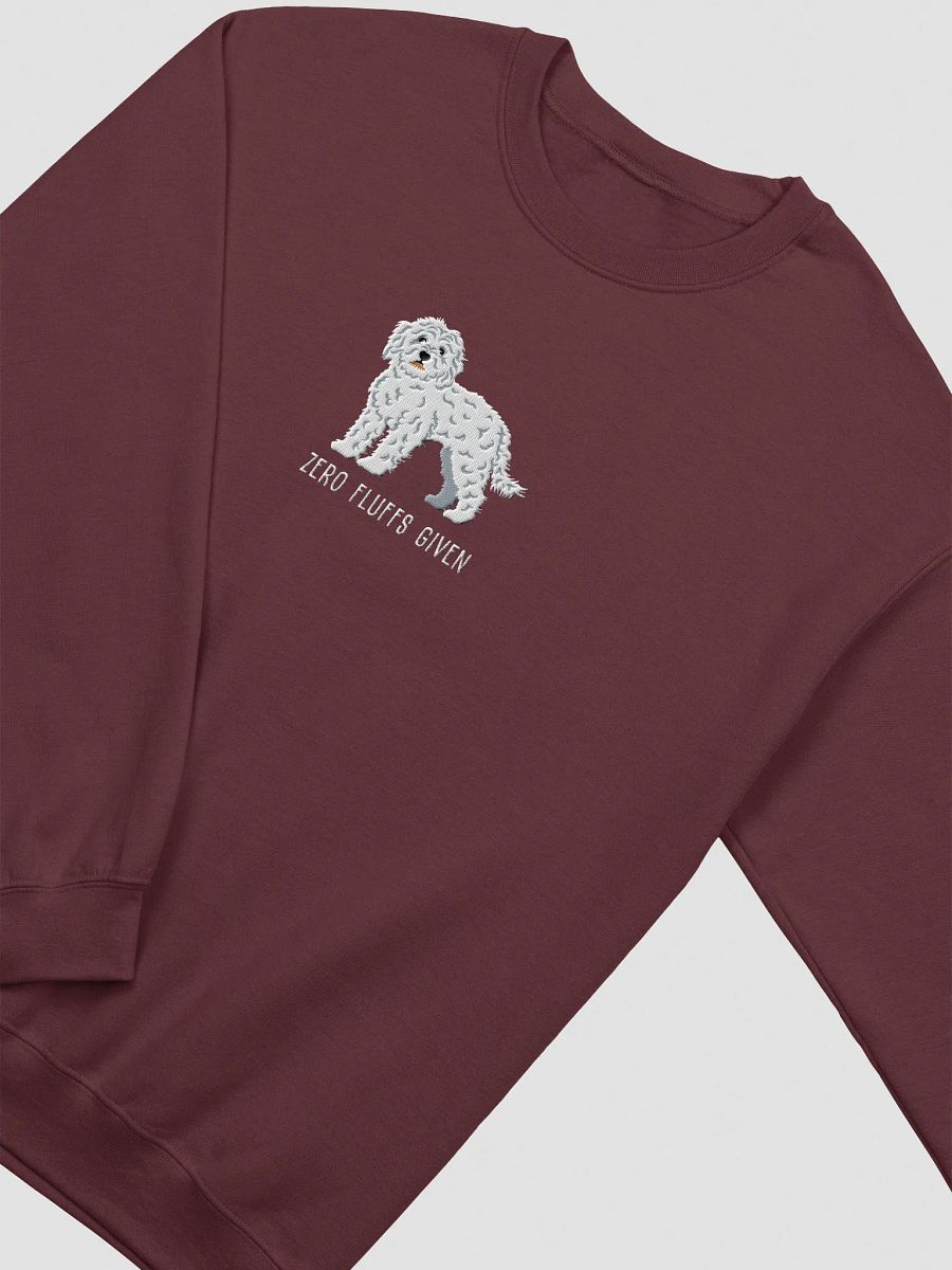 Zero Fluffs Given Sweatshirt (Embroidered) of a Cockapoo(White) product image (9)