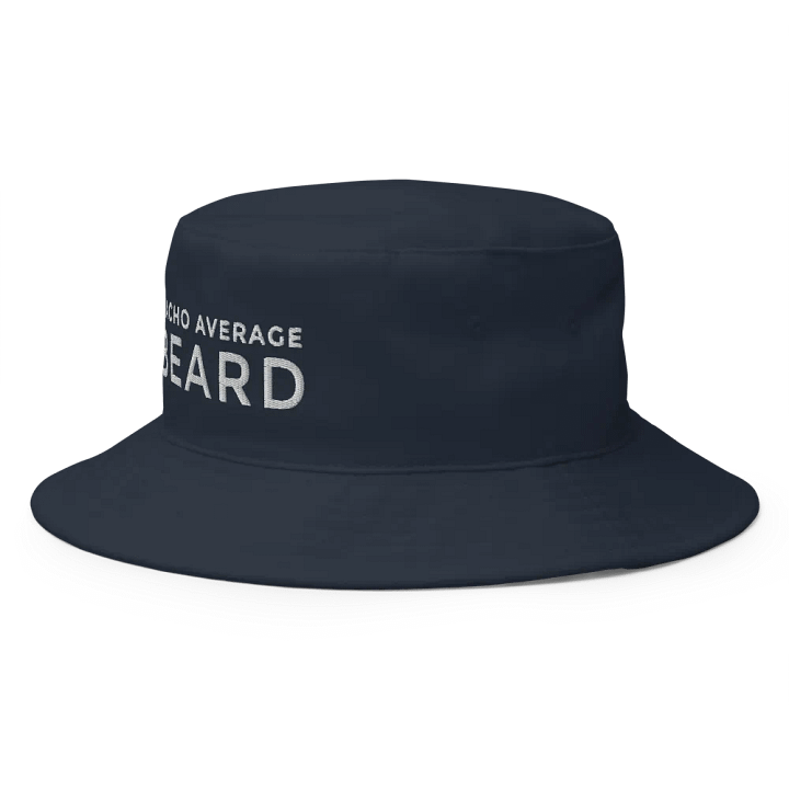 Nacho Average Beard Navy Bucket Hat (White Embroidery) product image (2)