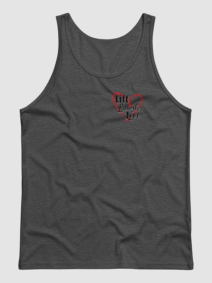 Lift Laugh Love Red Scribble Heart Tank Top product image (1)