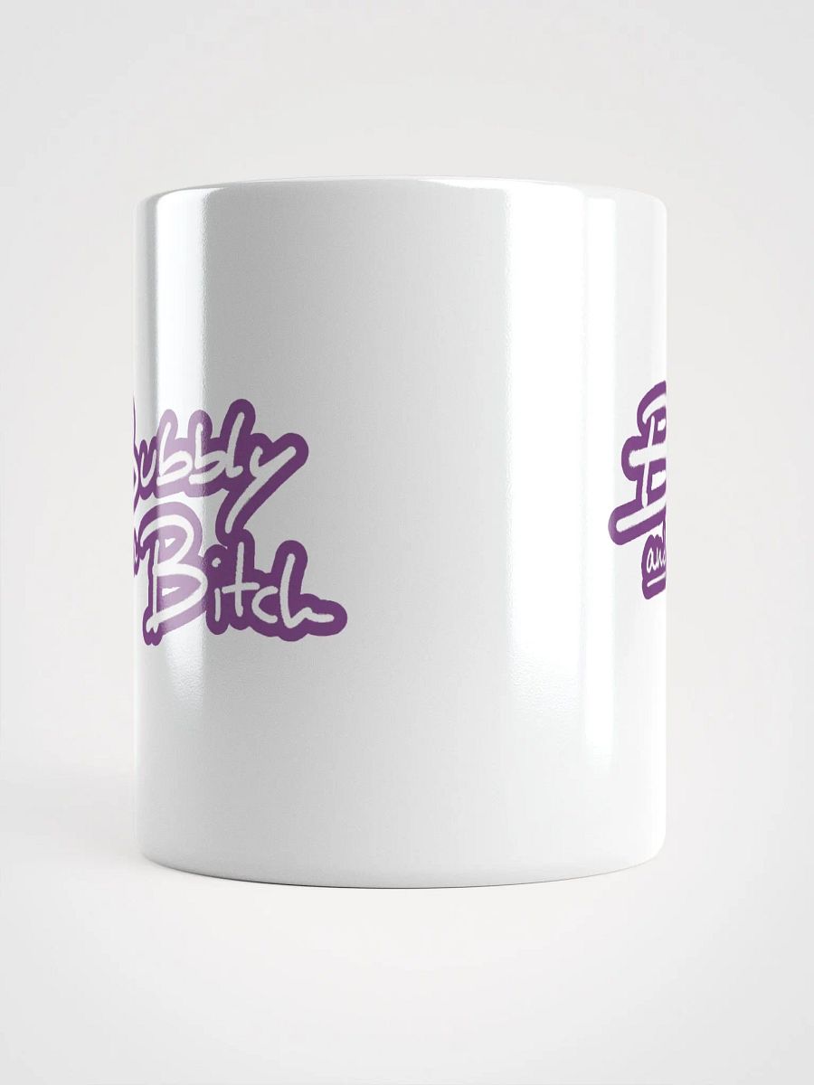 Bubbly and a B*tch (lined design, #763D7D) glossy white mug product image (10)
