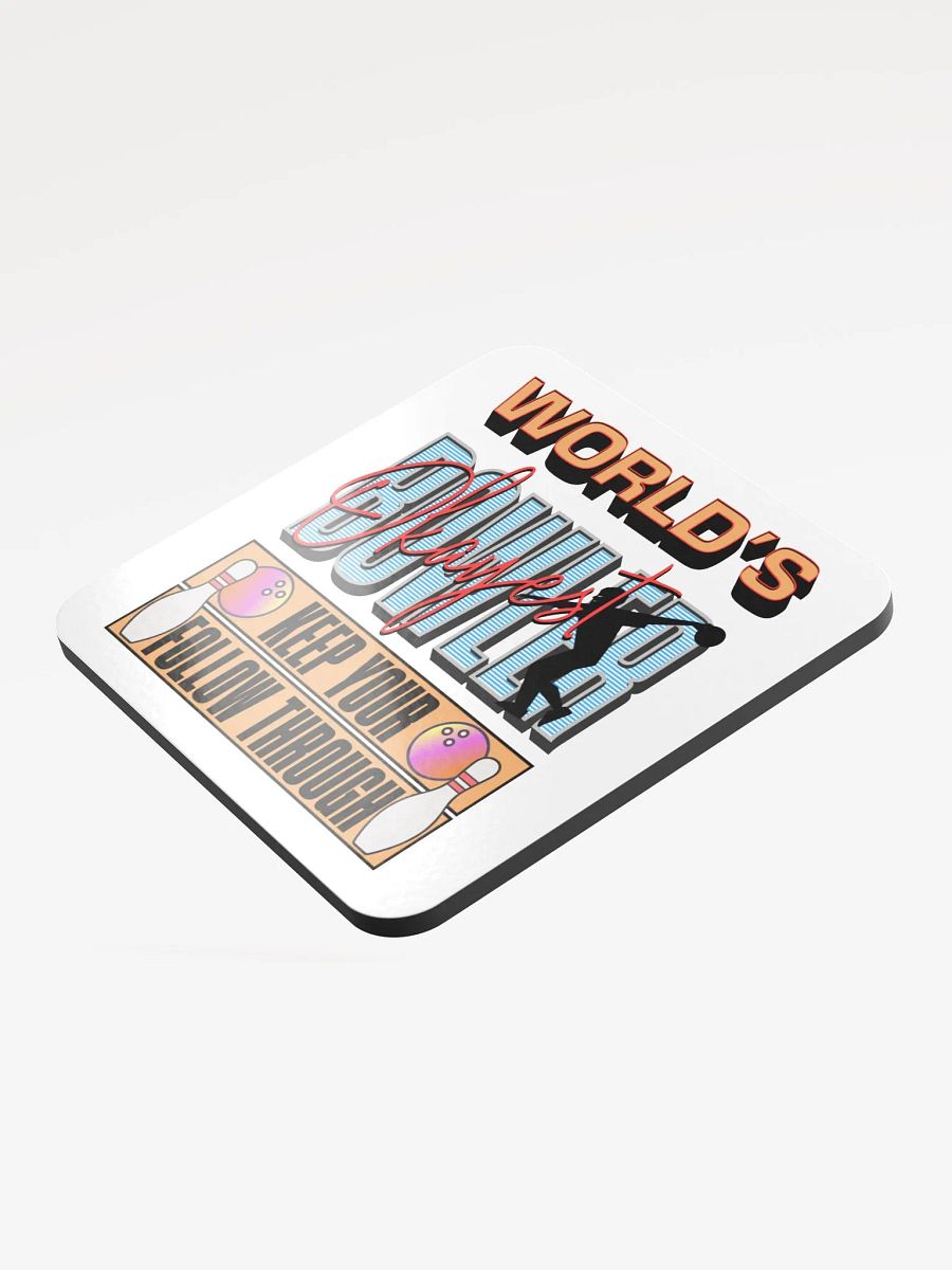 World's Okayest Bowler Cork Coaster product image (3)