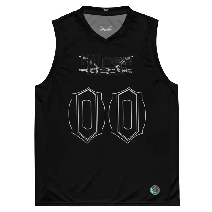 Eisko - Black - Recycled Unisex Basketball Jersey - Black HApex Gear Black Logo product image (2)