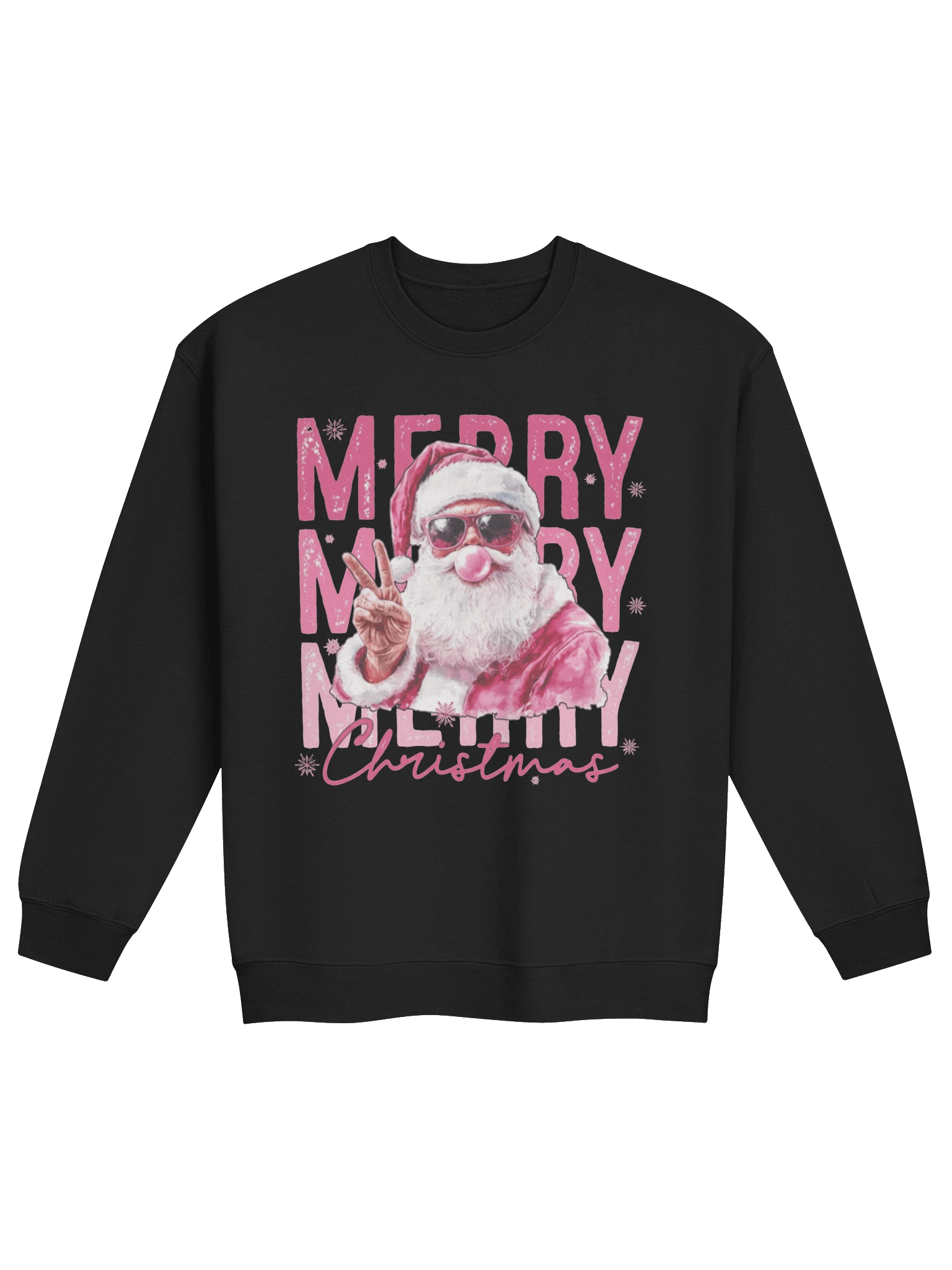 Santa Blowing Bubblegum Sweatshirt | Cool Pop Art Holiday Crewneck product image (1)
