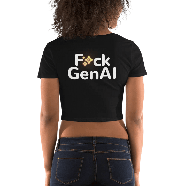 Absolut Idiocy Women's Crop-top Tee - F✨ck Generative AI (Logo) product image (1)