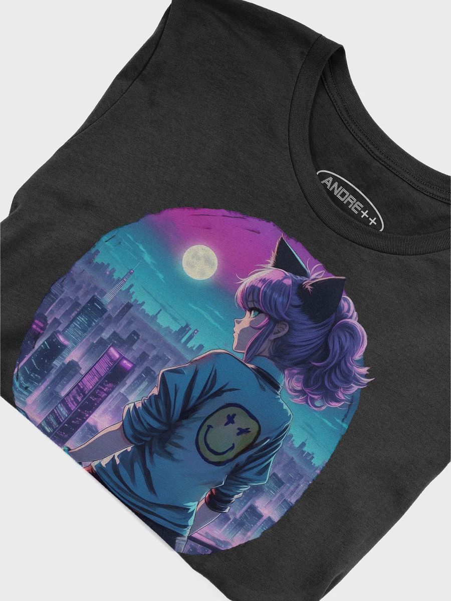 Anime Catgirl Rooftop (Bella+Canvas Supersoft T-Shirt) product image (105)
