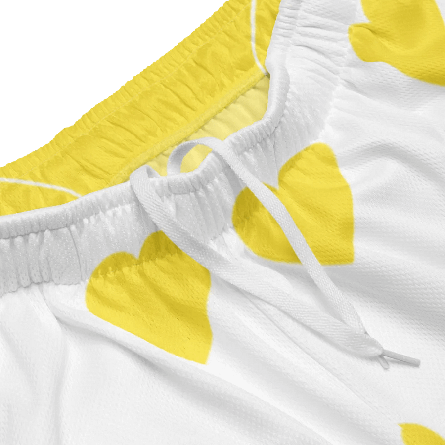 Orm Kornnaphat Unisex Mesh Shorts (White & Yellow) product image (3)