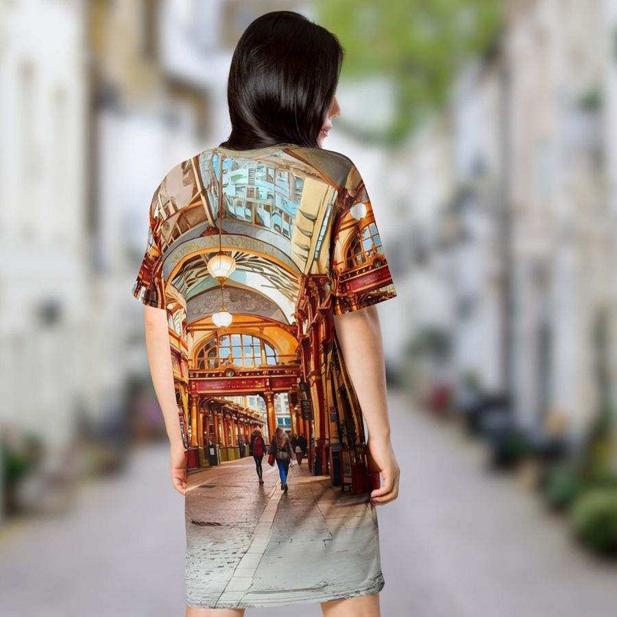 Leadenhall Market London All Over Print T-shirt Dress product image (4)