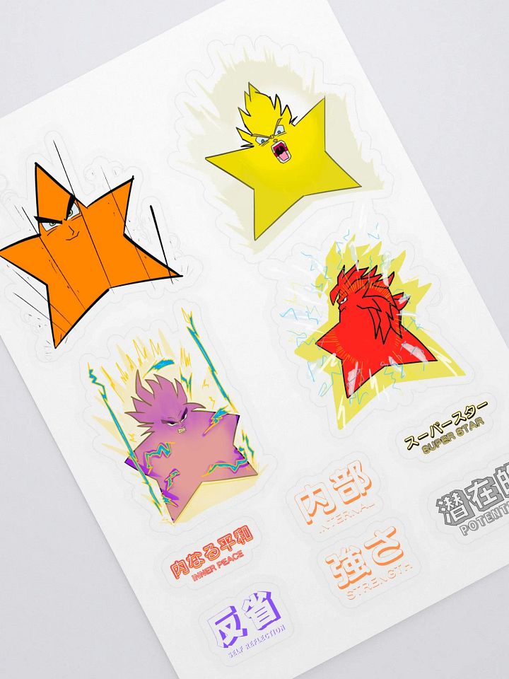 Super Star Sicker Collection Kiss Cut Sticker Sheet with Background product image (1)