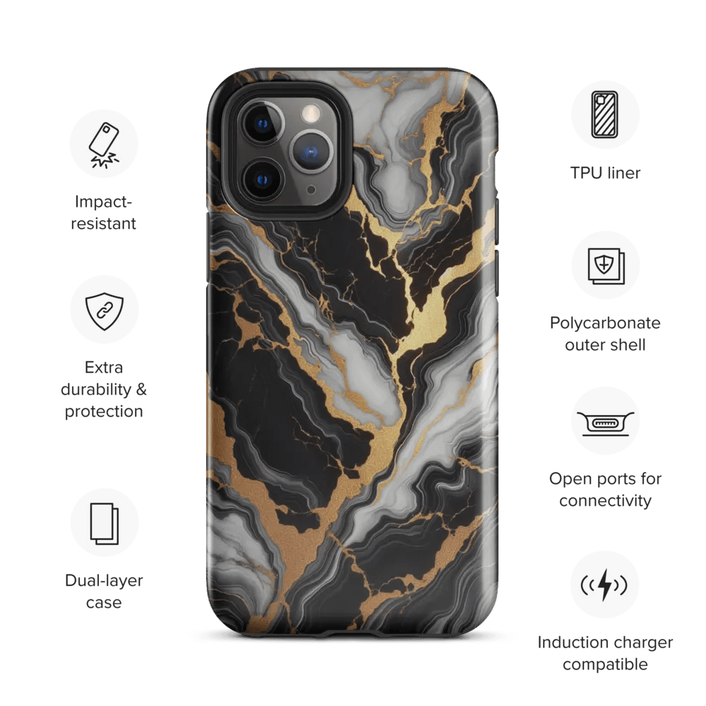 Golden Marble Wave iPhone® Tough Case product image (28)