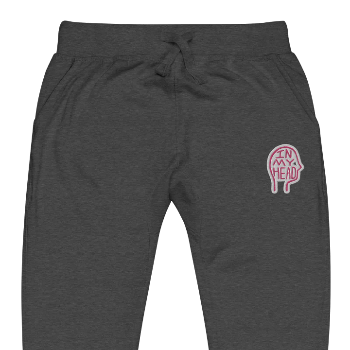 In My Head (pink bubble design) embroidered fleece joggers product image (3)