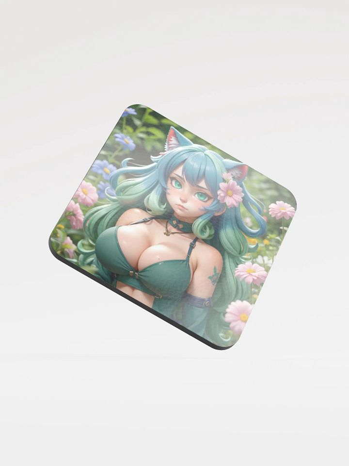 Floral Feline Cork Coaster product image (1)