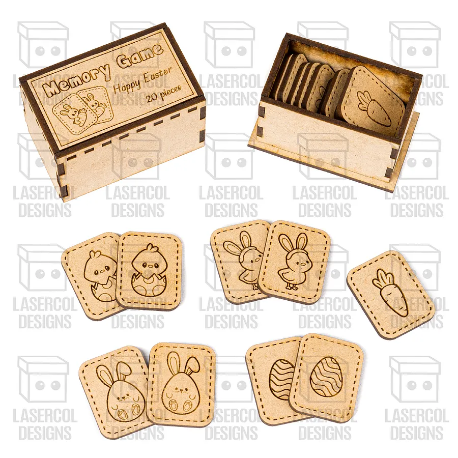 Easter Memory Game (2 Sizes) - Laser Cut Files product image (2)