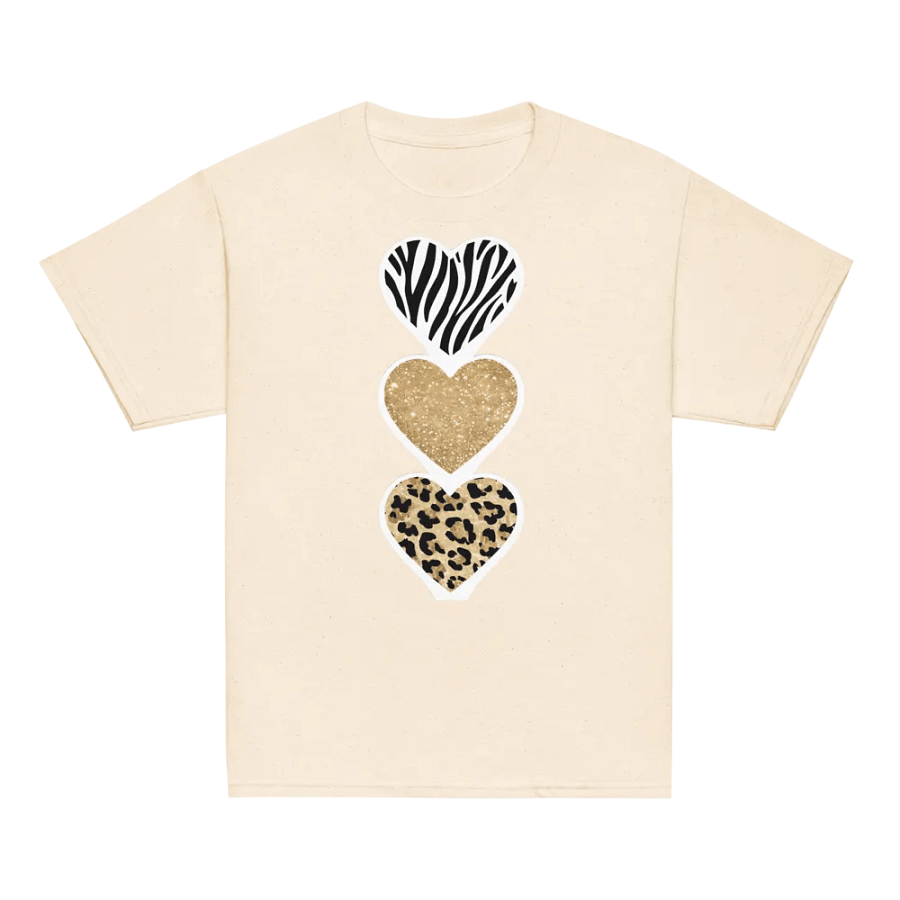 Youth Glittery Heart Trio Tee product image (1)
