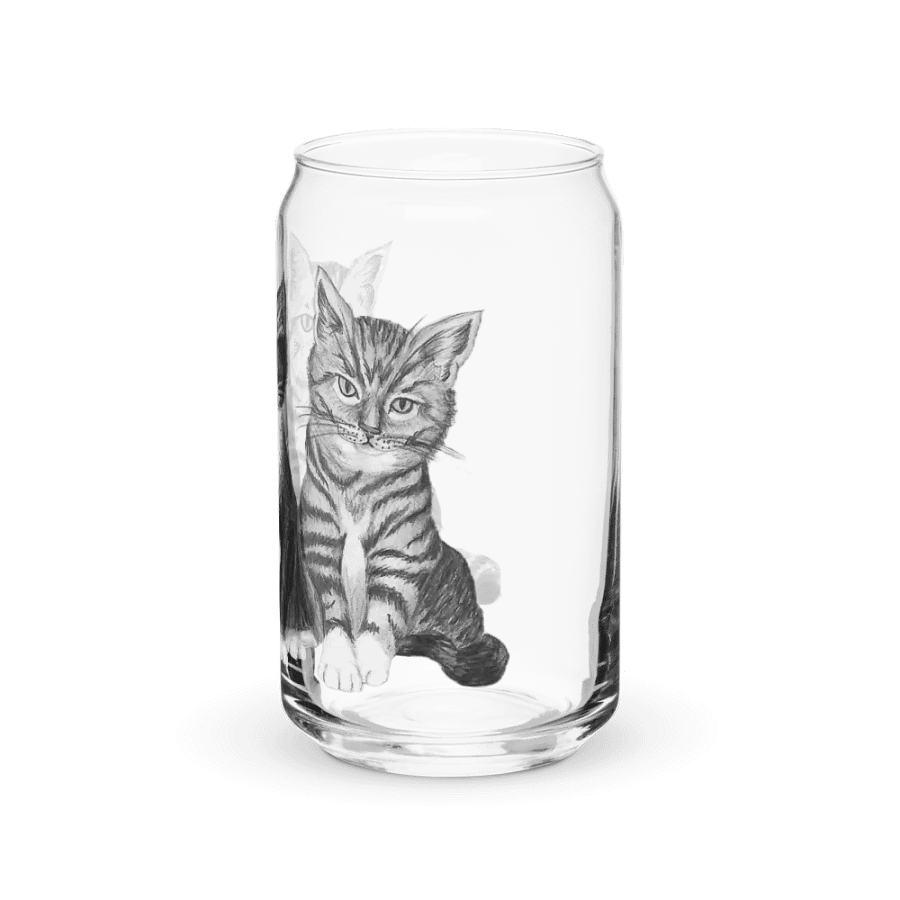 Kittens Drawing Glass Can Cup product image (39)