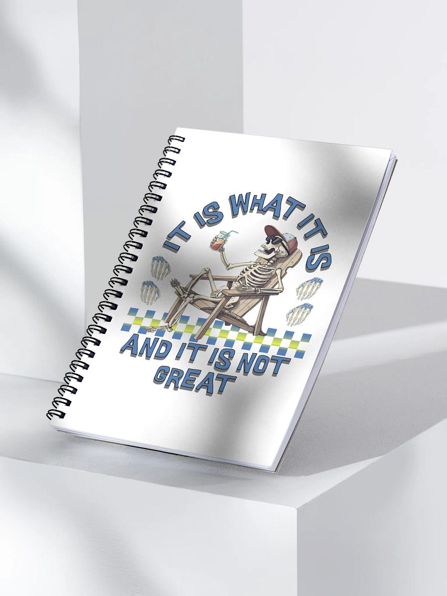 It Is What It Is And It Is Not Great Skeleton Chill Spiral Notebook product image (3)
