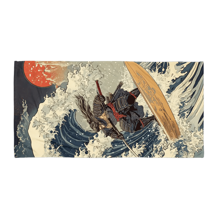 Rising Sun Samurai Beach Towel product image (1)