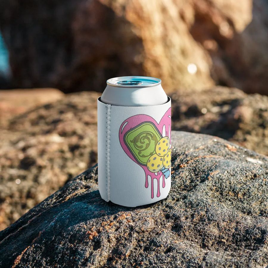 Heart Pickleball Swirling Love Coozie product image (8)