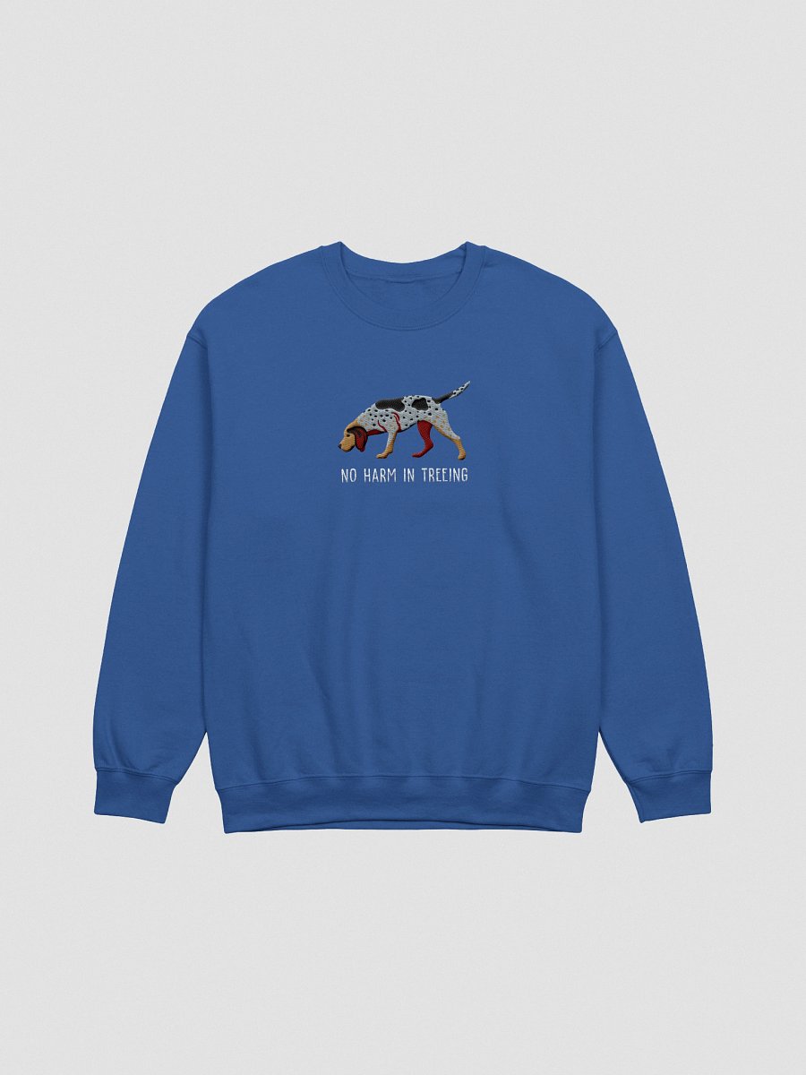 No Harm in Treeing Sweatshirt (Embroidered) of an American English Coonhound product image (7)
