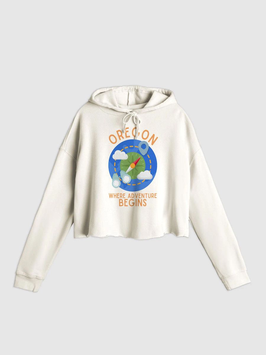 Where Oregon Adventure Begins: Lightweight Crop Hoodie product image (1)