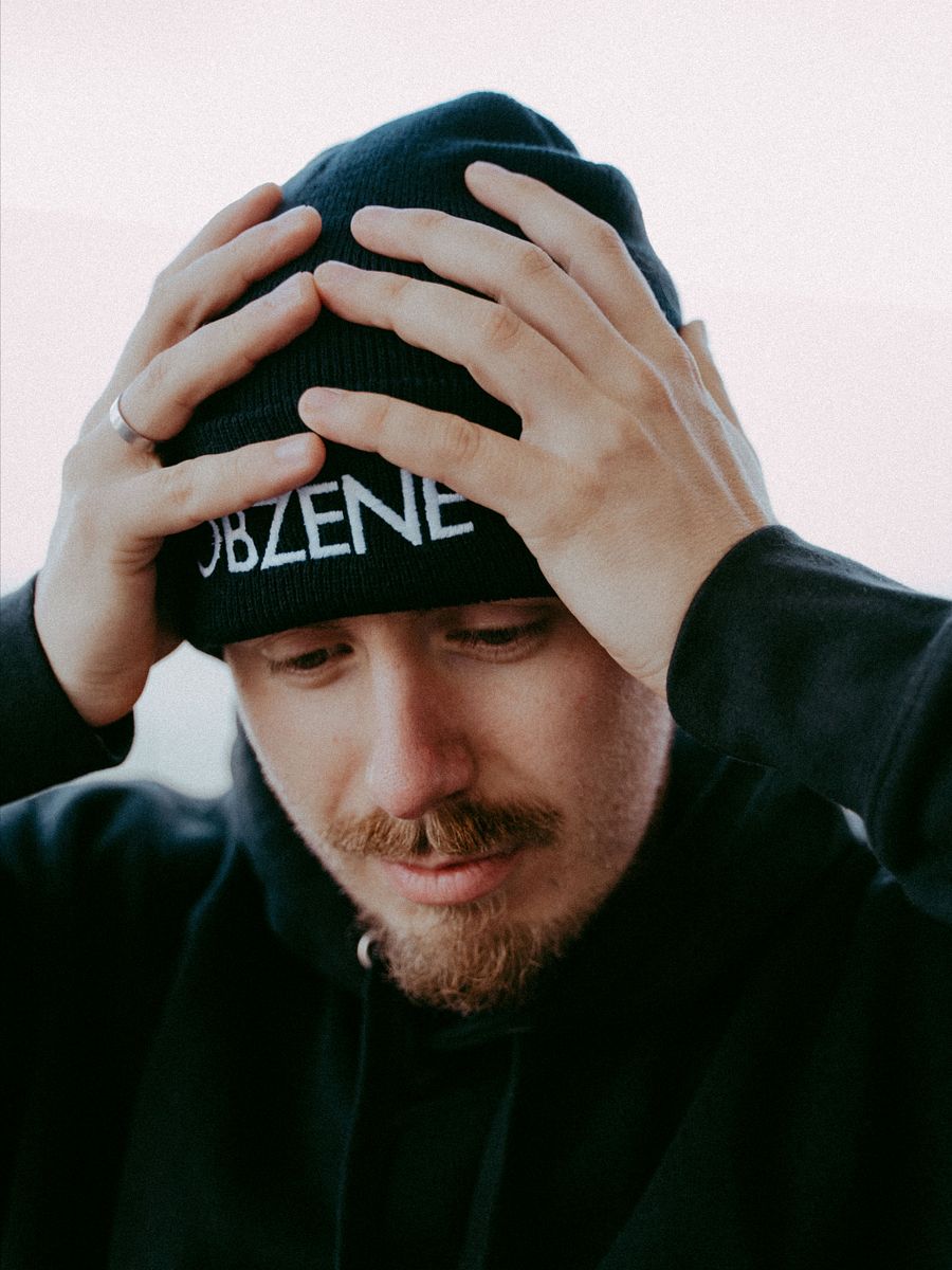 The Minimalist Beanie - BLACK BEANIE EMBROIDERED LOGO product image (2)