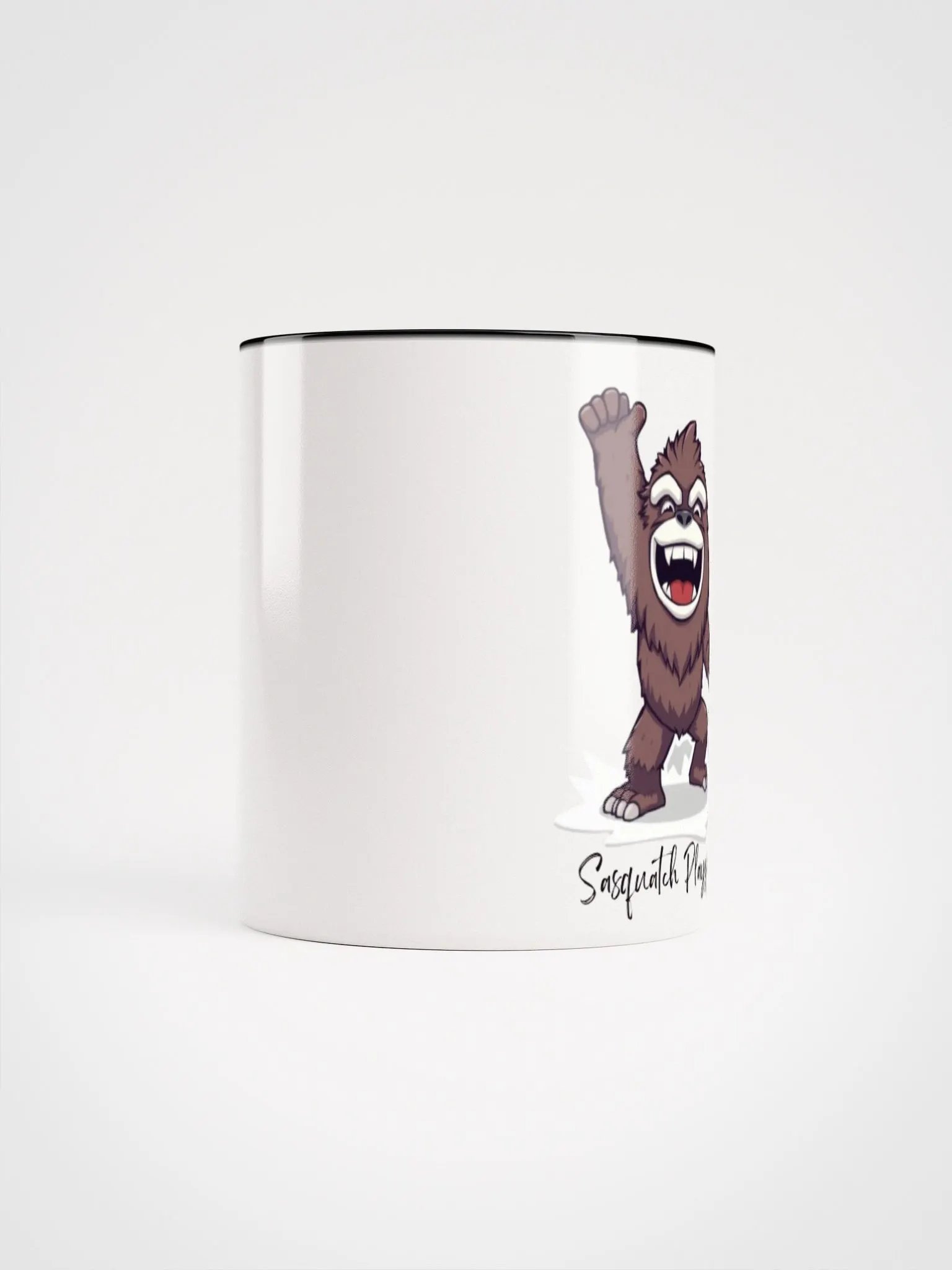 Cartoon Sasquatch Playzzz Black Mug! product image (5)