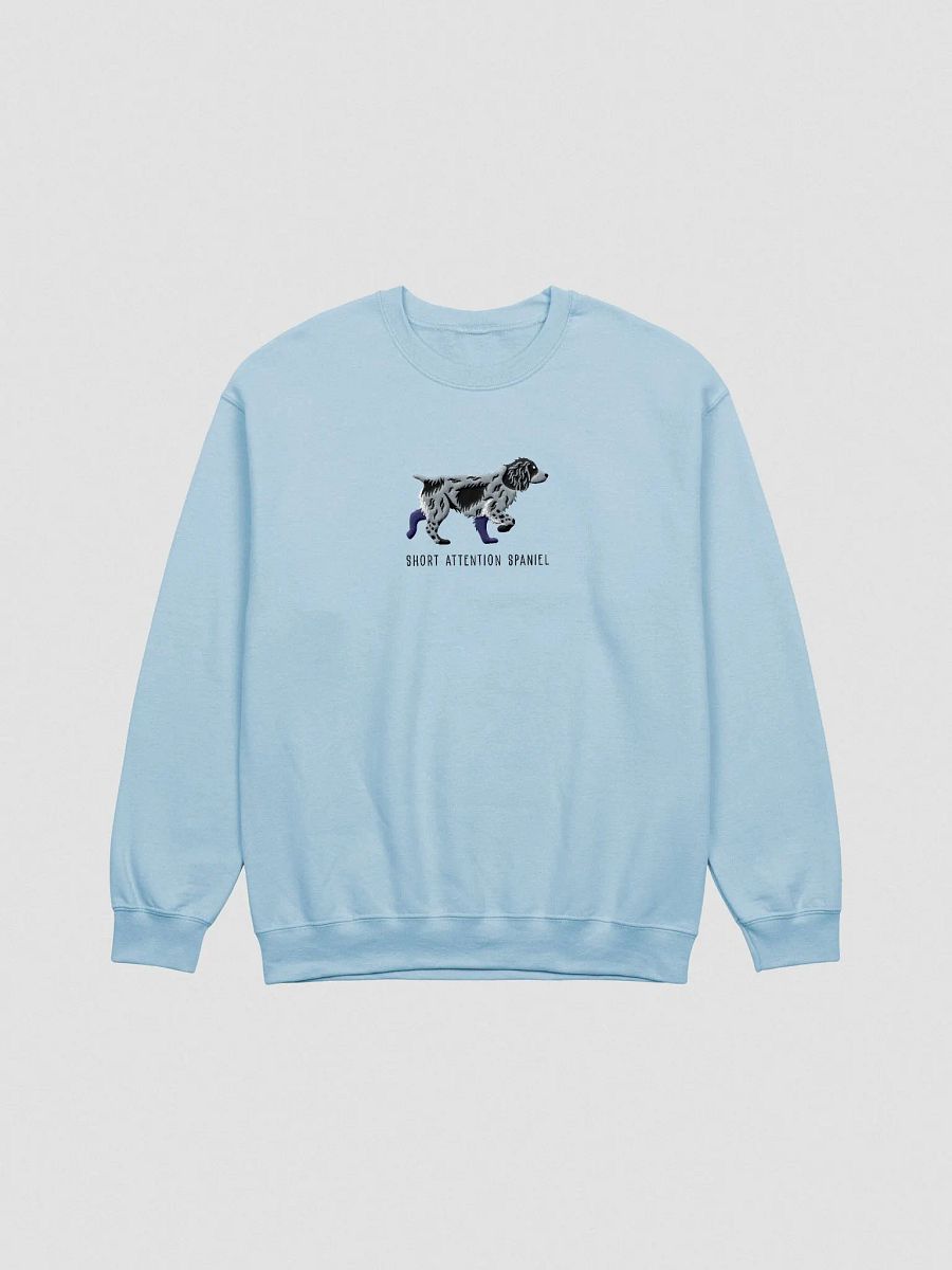 Short Attention Spaniel Sweatshirt (Embroidered) of a Working Cocker Spaniel(Blue Roan) product image (4)