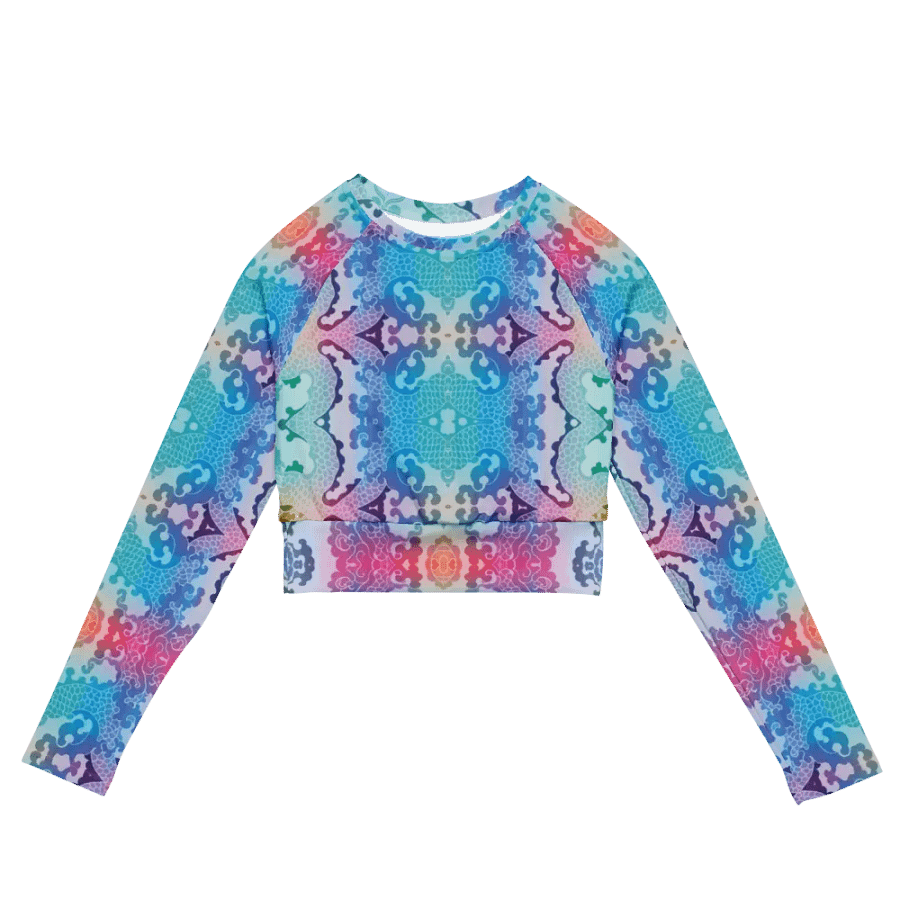 Pastel Incarnation Recycled Long Sleeve Crop Top product image (3)