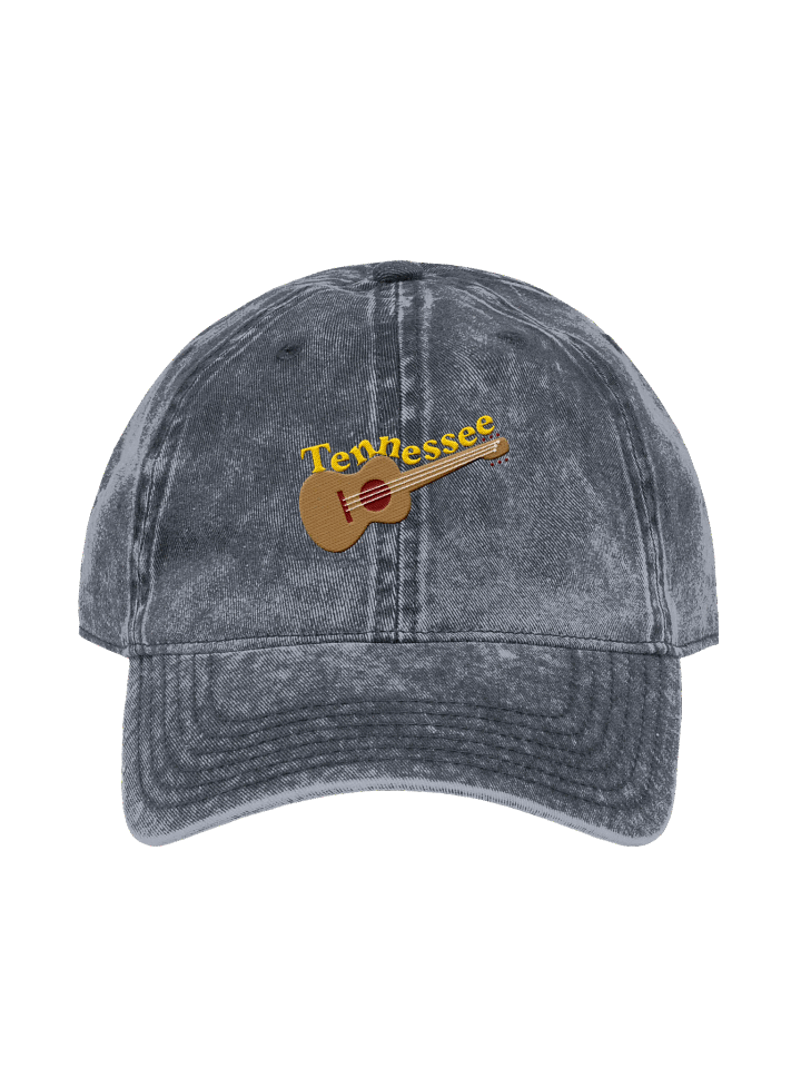 Tennessee Guitar Embroidery Vintage Denim Hat product image (22)