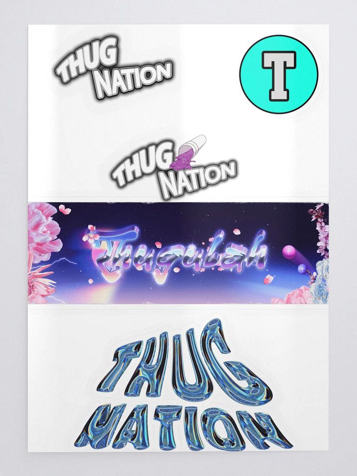 THUGULAH x THUG NATION Sticker Sheet with Background product image (1)