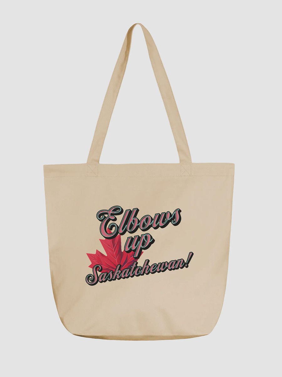 Elbows Up Maple Leaf Saskatchewan Canadian Pride Eco Tote Bag product image (5)