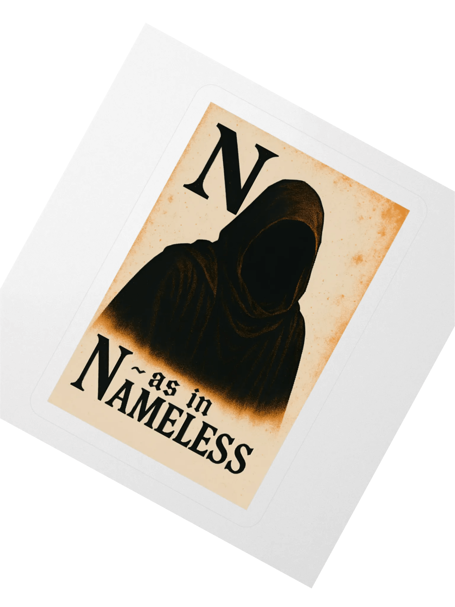 N as in nameless sticker by dark aplhabet product image (2)