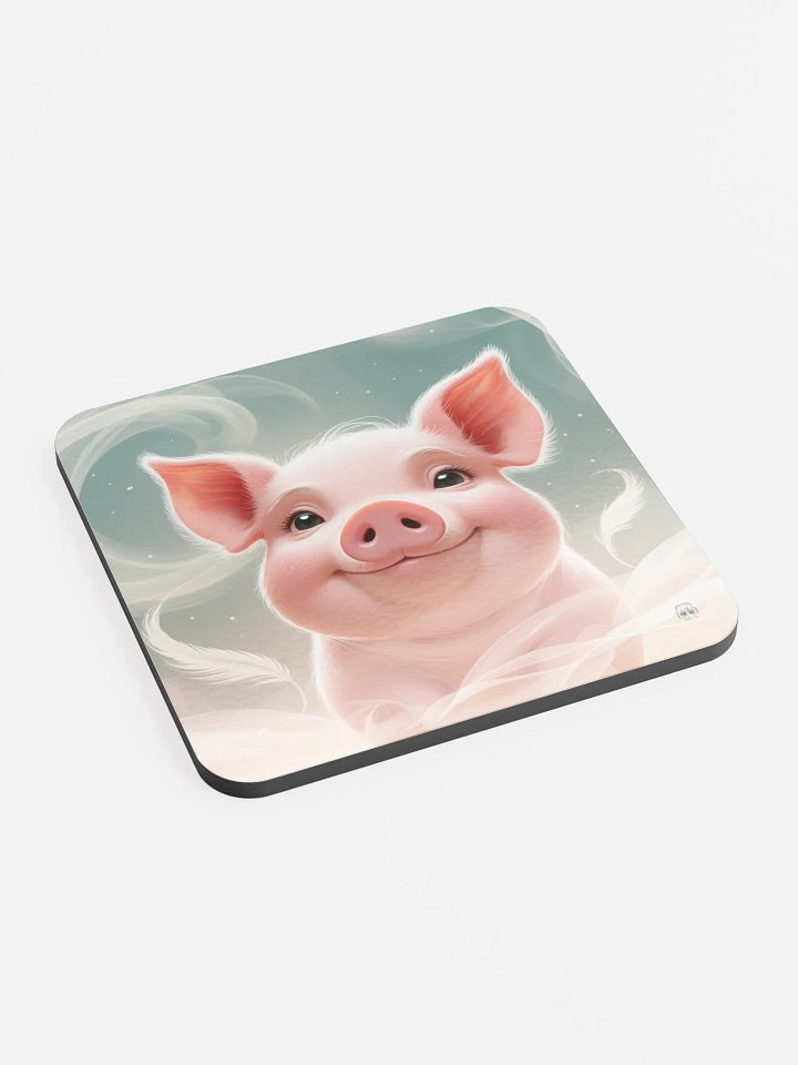 Piggy Down Cork Coaster product image (2)