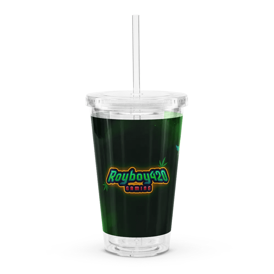Royboy420 Gaming Double Wall Clear Plastic Tumbler (16 oz) product image (1)