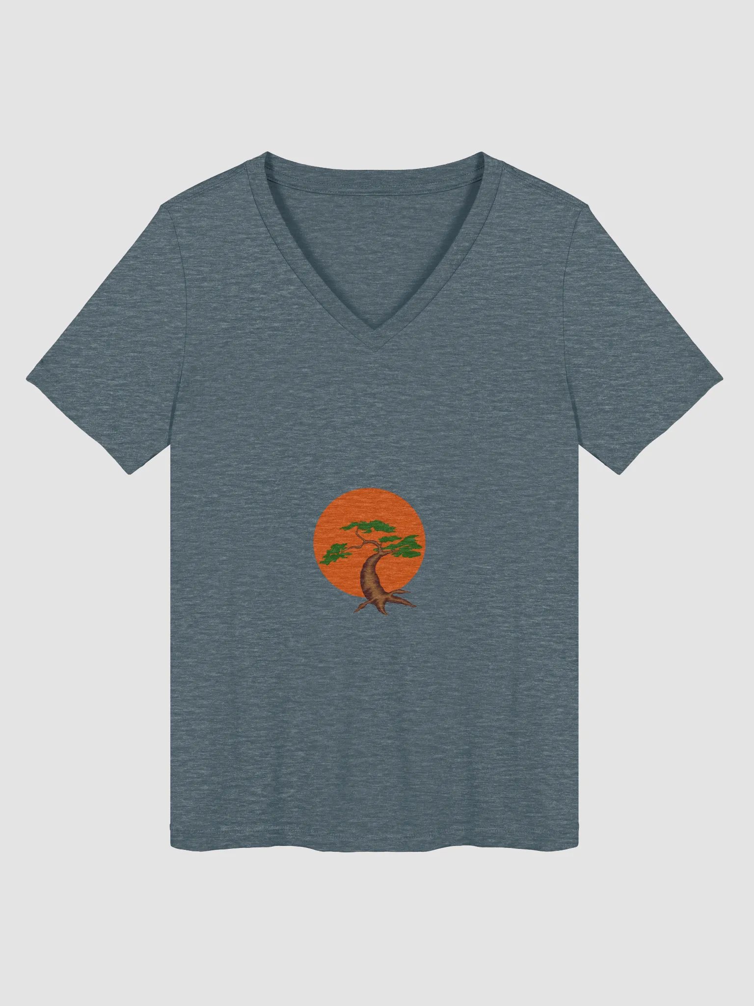 Sunset Tree Women's V-Neck Tee product image (3)