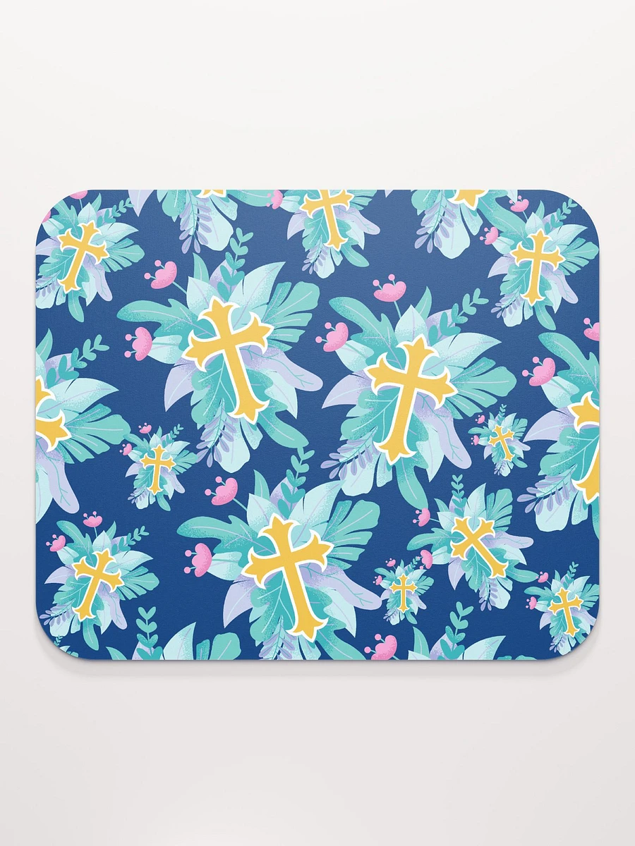 Floral Cross Patterned Mouse Pad product image (3)