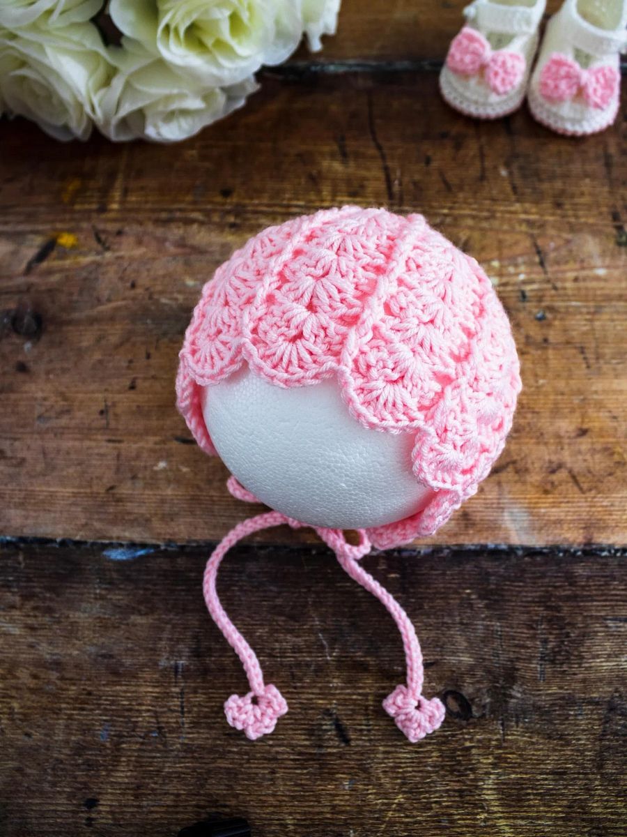 Crochet Pattern: Shell Baby Bonnet product image (8)