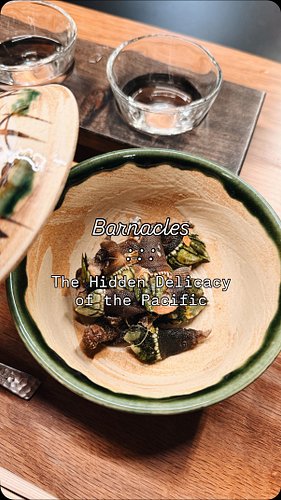 Barnacles — the unsung delicacy of the sea. At @ltdeditionsushi , Chef Keiji shows us how to savor them the right way: a few-...