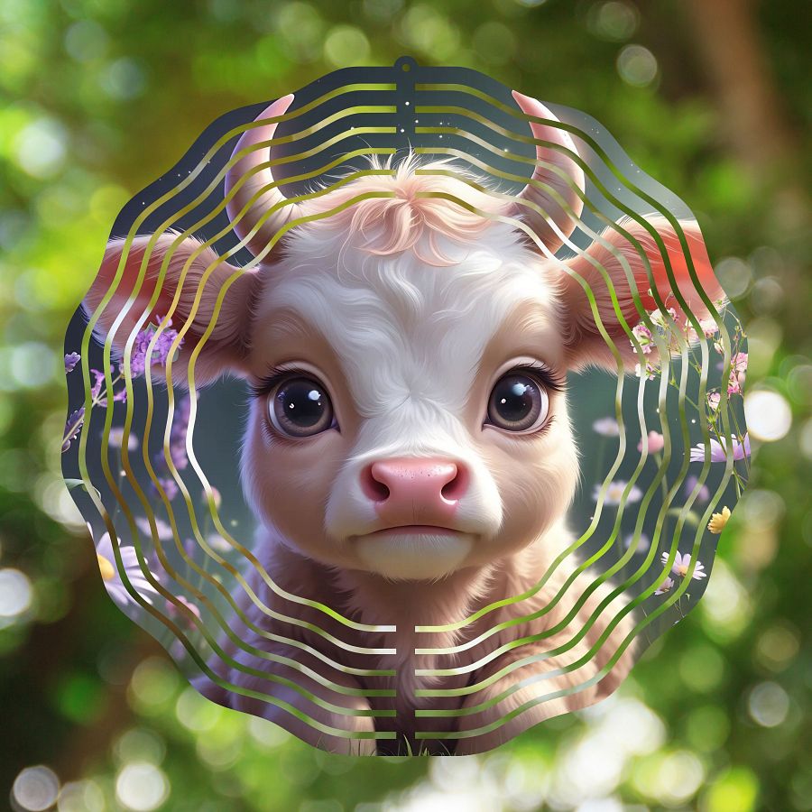 Moo Baby Wind Spinner Design PNG product image (1)