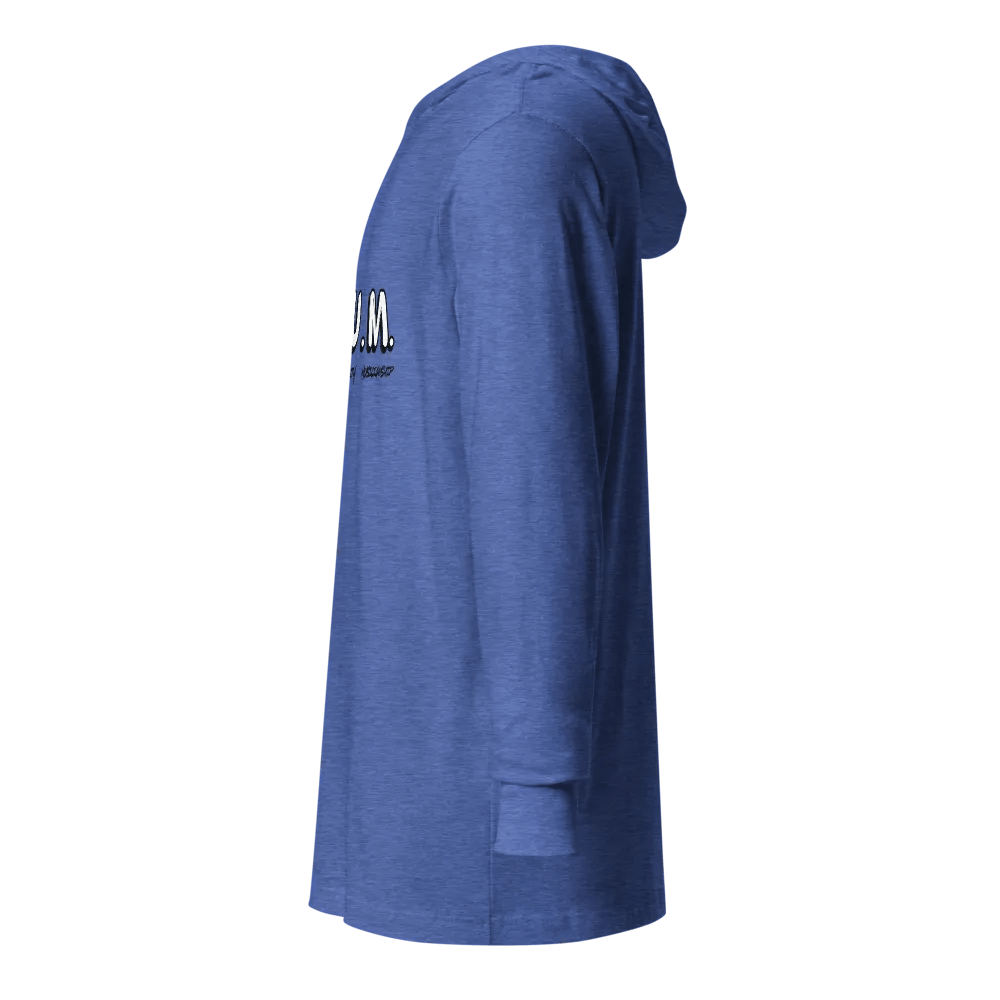 D.R.U.M. Hooded Long Sleeve Tee (white) product image (6)