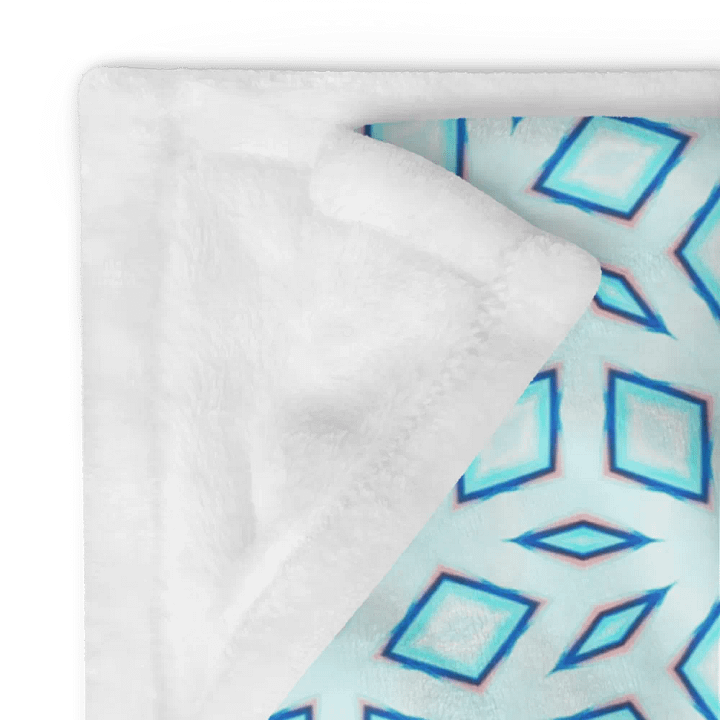 Blue Stained Glass Diamond Throw Blanket product image (2)