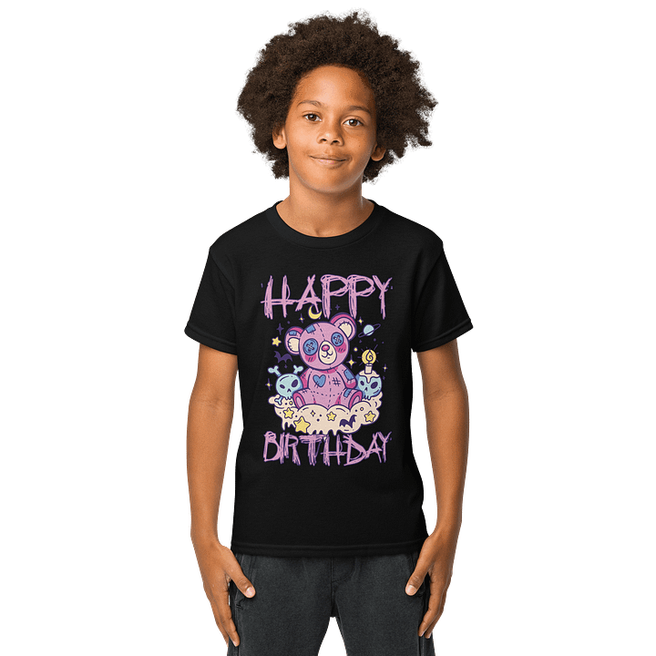 Happy Birthday (Cute Teddy Bear) T-Shirt For Kids product image (1)