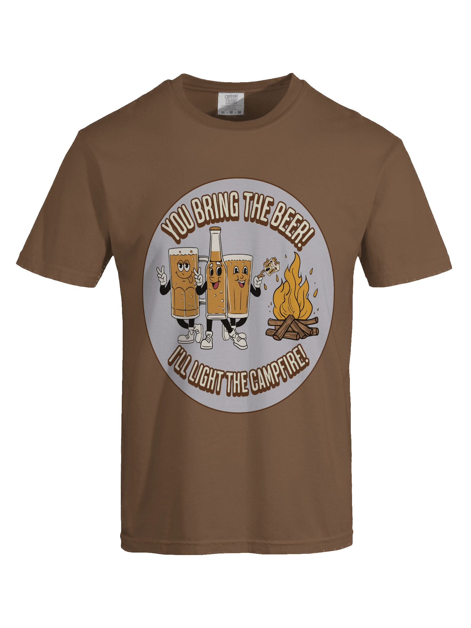 Beer & Campfire With Marshmallow Funny Camping Theme Shirt product image (7)