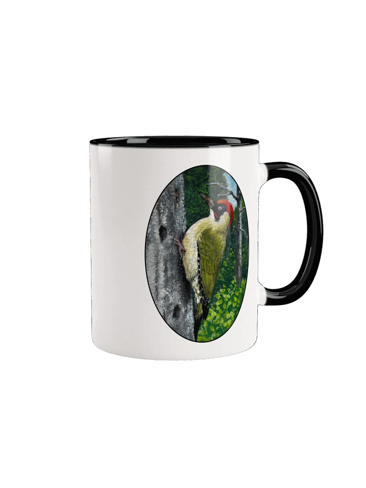Vibrant Green Woodpecker Ceramic Mug product image (3)