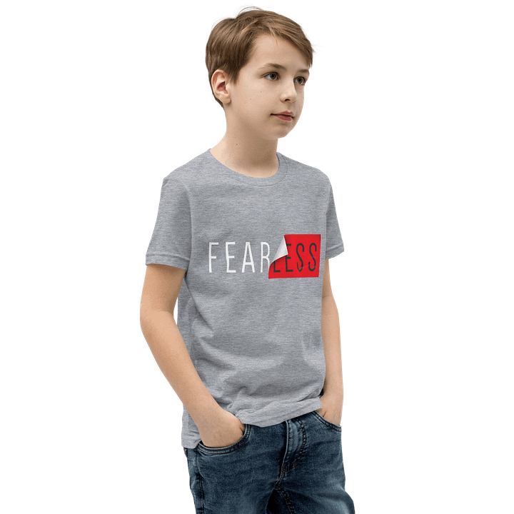 Kids Youth Short Sleeve T-Shirt Fearless Slogan product image (2)